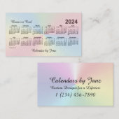 Rainbow Cloud Calendar 2024 von Janz Visitenkarte (Vorne/Hinten)