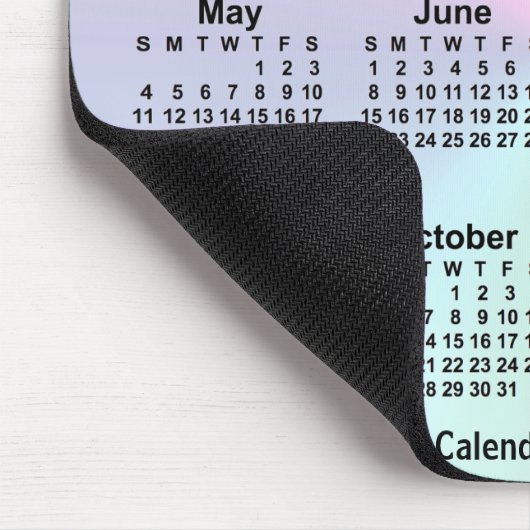 Rainbow Cloud Calendar 2031 von Janz Mousepad (Ecke)