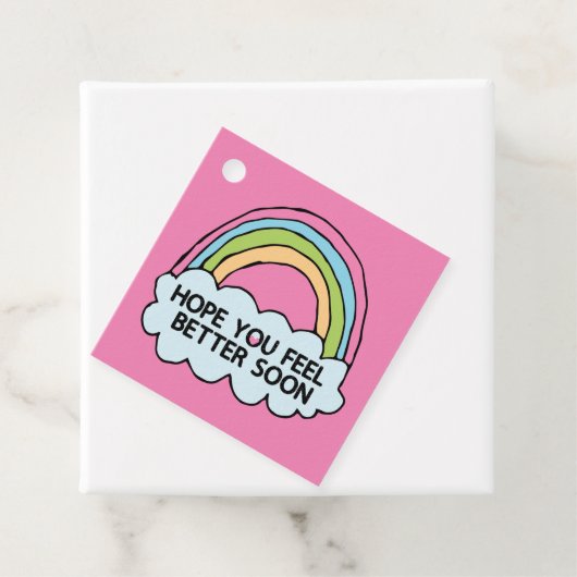 Rainbow Cloud Clip Art Senden Sie gut Wünsche Geschenkanhänger (Beispiel)