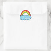 Rainbow Cloud Clip Art Senden Sie gut Wünsche Runder Aufkleber (Tasche)
