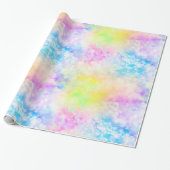 Rainbow Cloud Colorful Gefärbte Krawatte Neon Sky Geschenkpapier (Ungerollt)