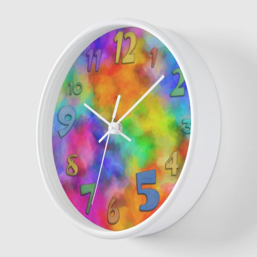 Rainbow Cloud Colors Uhr (Winkel)