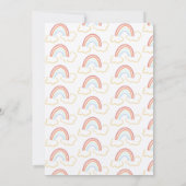 Rainbow Cloud Doodle farbenfroh rustikal Einladung (Rückseite)