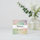 Rainbow Cloud-Gradienten-Geschäft Vielen Dank Quadratische Visitenkarte (Stehend Vorderseite)