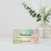 Rainbow Cloud-Gradienten-Geschäft Vielen Dank Telefonnummerkarte (Stehend Vorderseite)