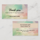 Rainbow Cloud-Gradienten-Geschäft Vielen Dank Telefonnummerkarte (Vorne/Hinten)