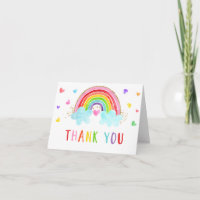 Rainbow Cloud Hearts Pink Gold Geburtstag