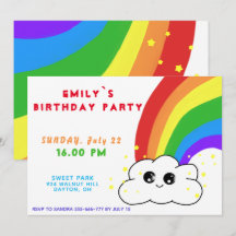Rainbow Cloud Kawai Birthday Party