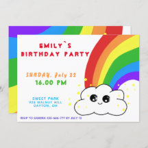 Rainbow Cloud Kawai Birthday Party