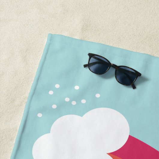 Rainbow Cloud Niedlich Moderne Kinder Strandtuch (Beispiel)