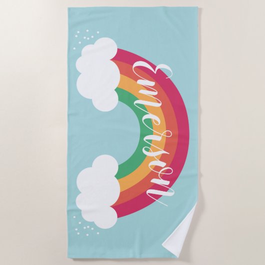 Rainbow Cloud Niedlich Moderne Kinder Strandtuch (Vorderseite)