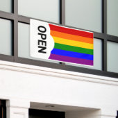 Rainbow Cloud Open Flag Banner (Äußeres Gebäude)