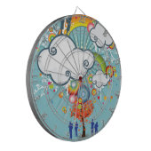 Rainbow Cloud People Metallkäfig Dartboard Dartscheibe (Vorderseite Links)