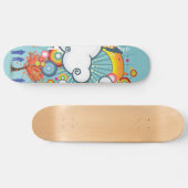 Rainbow Cloud People Skateboard (Horizontal)