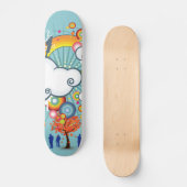 Rainbow Cloud People Skateboard (Vorderseite)