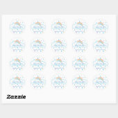 Rainbow Cloud Rainbow Babydusche Save the Date Runder Aufkleber (Blatt)