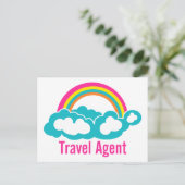 Rainbow Cloud Travel Agent Postkarte (Stehend Vorderseite)