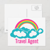 Rainbow Cloud Travel Agent Postkarte (Vorne/Hinten)