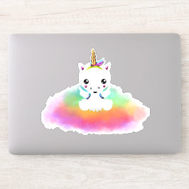Rainbow Cloud Unicorn Aufkleber