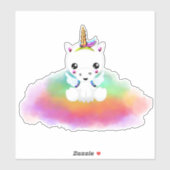 Rainbow Cloud Unicorn Aufkleber (Blatt)