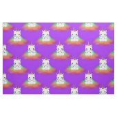 Rainbow Cloud Unicorns auf Lila Stoff (Fat Quarter (45,7 x 55,9 cm))
