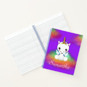 Rainbow Cloud Unicoron auf Lila Notizblock (Innenseite)