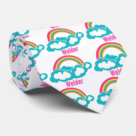 Rainbow Cloud Welder Krawatte (Gerollt)