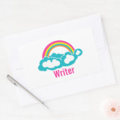 Rainbow Cloud Writer Rechteckiger Aufkleber (Umschlag)