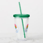 Rainbow Clouds Acrylic Tumbler Acryltrinkbecher (Links)