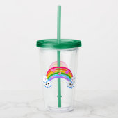 Rainbow Clouds Acrylic Tumbler Acryltrinkbecher (Vorderseite)