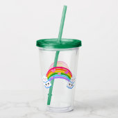 Rainbow Clouds Acrylic Tumbler Acryltrinkbecher (Rückseite)