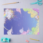 Rainbow Clouds and Confetti Birthday Gift Wrap Seidenpapier (Basteln)