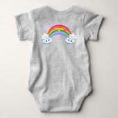 Rainbow Clouds Baby Bodysuit Strampler (Rückseite)