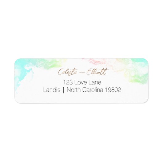 Rainbow Clouds Babydusche Rücksendeadresse (Vorne)