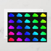 Rainbow Clouds Colorful Multicolor Kawaii Clipart Postkarte (Vorne/Hinten)