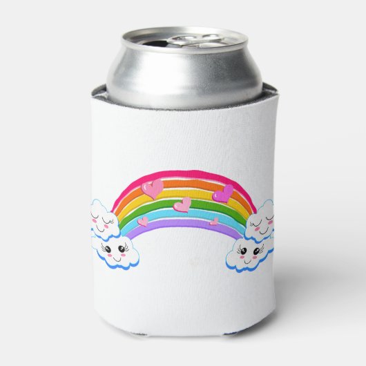 Rainbow Clouds Cozy Dosenkühler (Kanne Vorderseite)