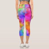 Rainbow Clouds Custom Capri Leggings (Rückseite)