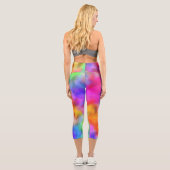 Rainbow Clouds Custom Capri Leggings (Rückseite)