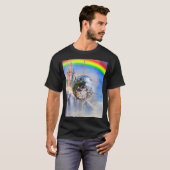 Rainbow Clouds Disco Ball T-Shirt (Vorne ganz)