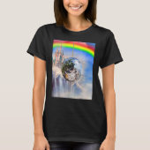 Rainbow Clouds Disco Ball T-Shirt (Vorderseite)