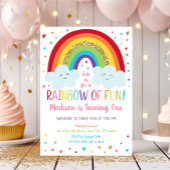 Rainbow Clouds Erster Geburtstag Einladung