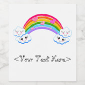 Rainbow Clouds Flaschenetiketten Weinetikett (Einzelnes Label)