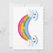 Rainbow Clouds Flat Greeting Card Einladung (Vorderseite)