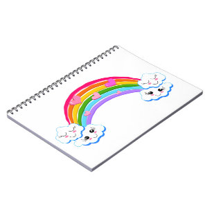 Rainbow Clouds Foto Notebook Notizblock