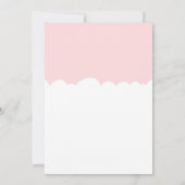 Rainbow Clouds Fun Pink Girl Einladung (Rückseite)