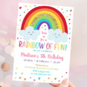 Rainbow Clouds Geburtstag Einladung