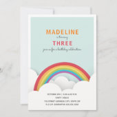 Rainbow Clouds Geburtstagsparty Einladung (Vorderseite)