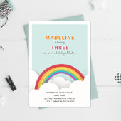 Rainbow Clouds Geburtstagsparty Einladung