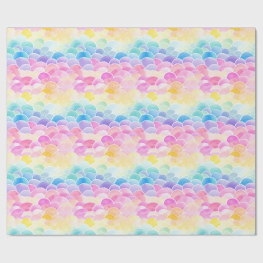 Rainbow Clouds Geschenkpapier (Flach)