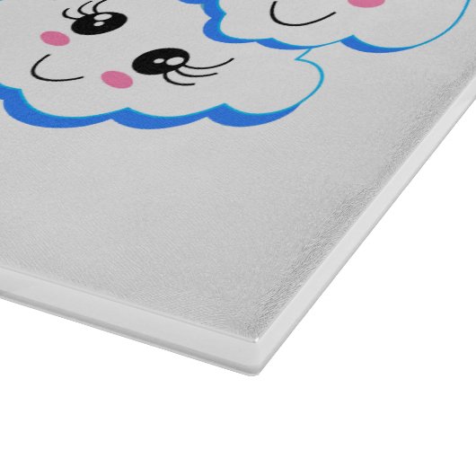 Rainbow Clouds Glass Cutting Board Schneidebrett (Ecke)